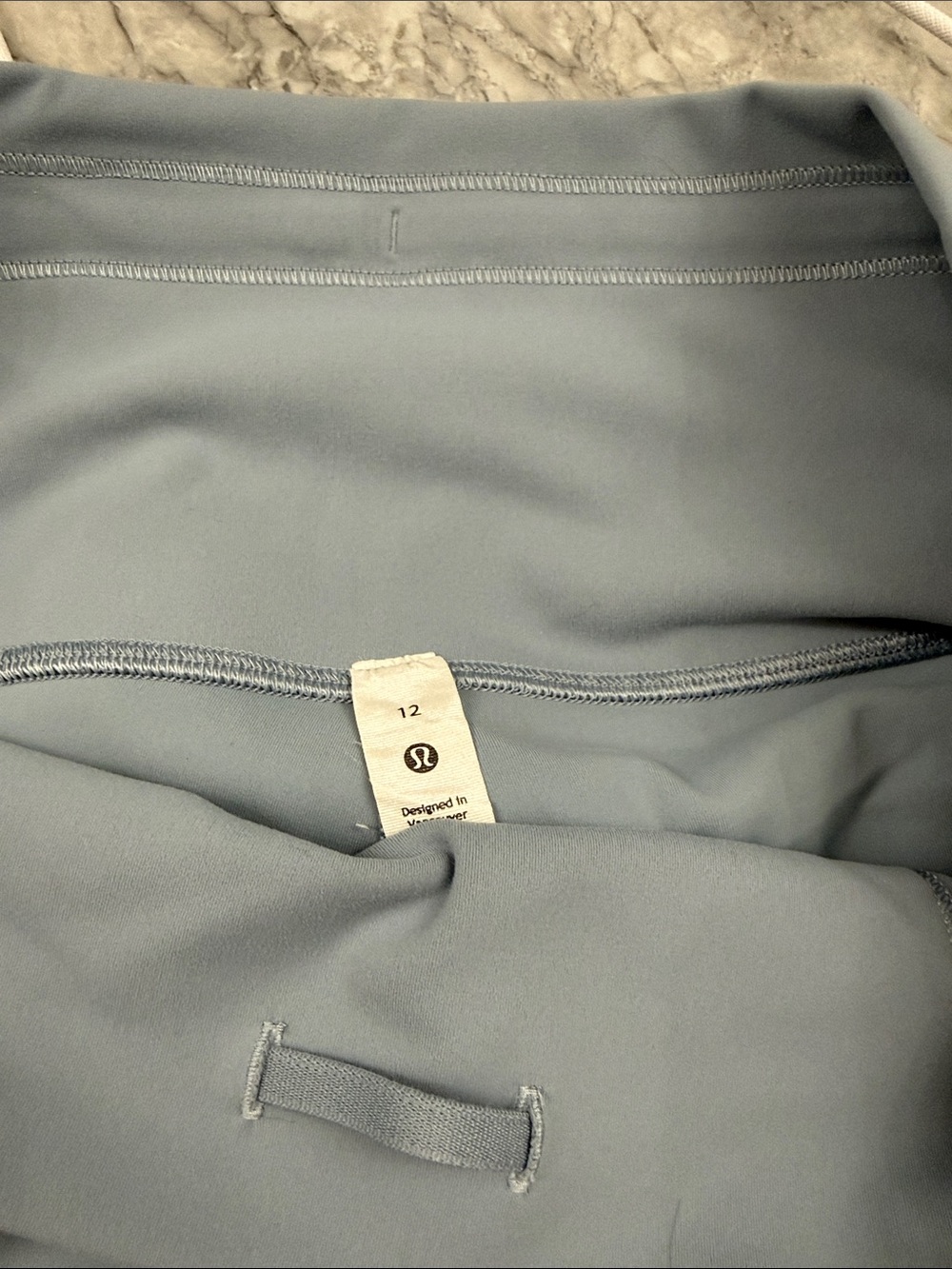 lululemon athletica Chambray Blue Gray Activewear Set - Sports Bra, Tank, Shorts - Picture 9 of 9